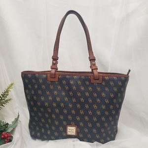 Dooney &Bourke Blue Leather Tote Bag